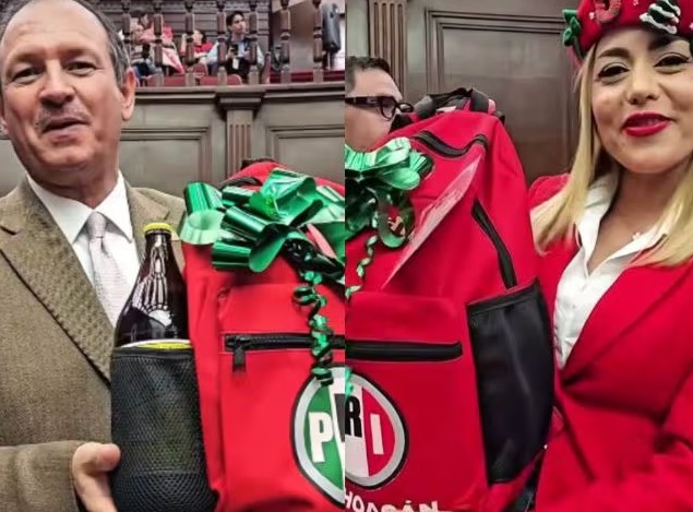 ¿Quién es Memo Valencia, diputado del PRI que regaló mochilas con caguamas a legisladores?