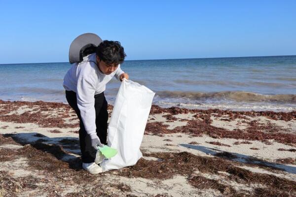 Recolectaron casi 400 kilos de residuos en playas de Telchac Puerto