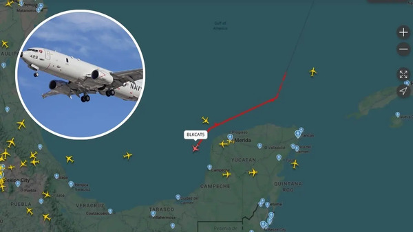 Avión militar de Estados Unidos sobrevoló en Yucatán y Campeche