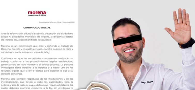 Nadie está por encima de la ley, afirma Morena Jalisco tras detención del edil de Tequila