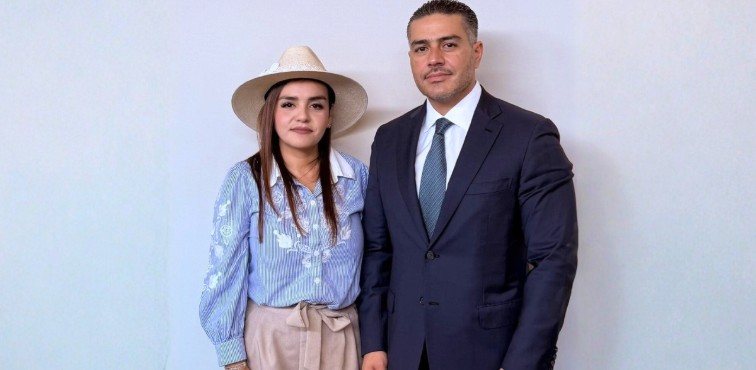 García Harfuch se reúne con Grecia Quiroz en Uruapan
