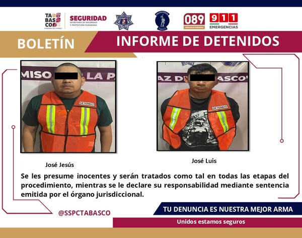 Dos detenidos por delito contra la Ley General de Salud