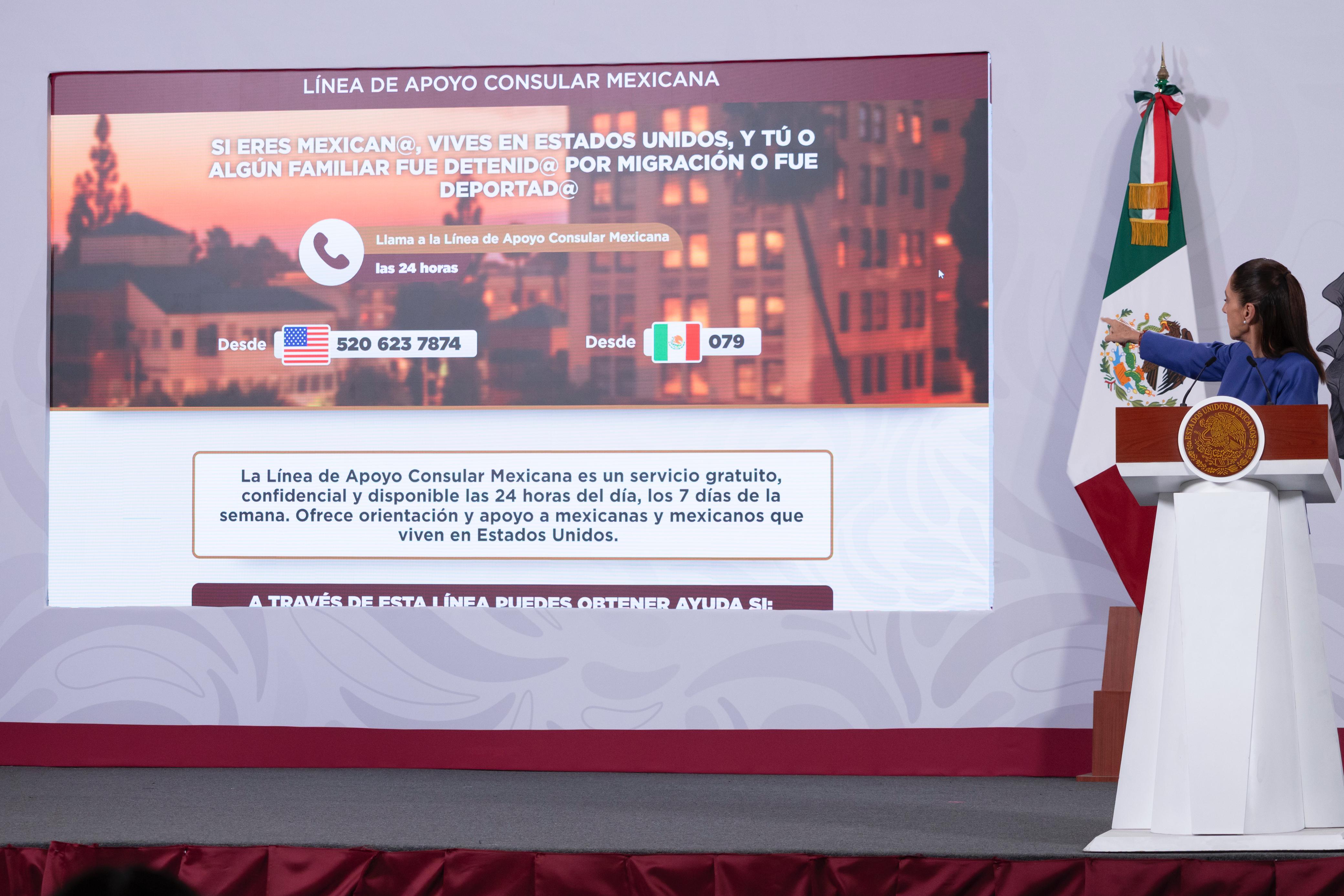 Claudia Sheinbaum; SRE ha invertido más de 31 mdp para atender a 2 mil 334 mexicanos