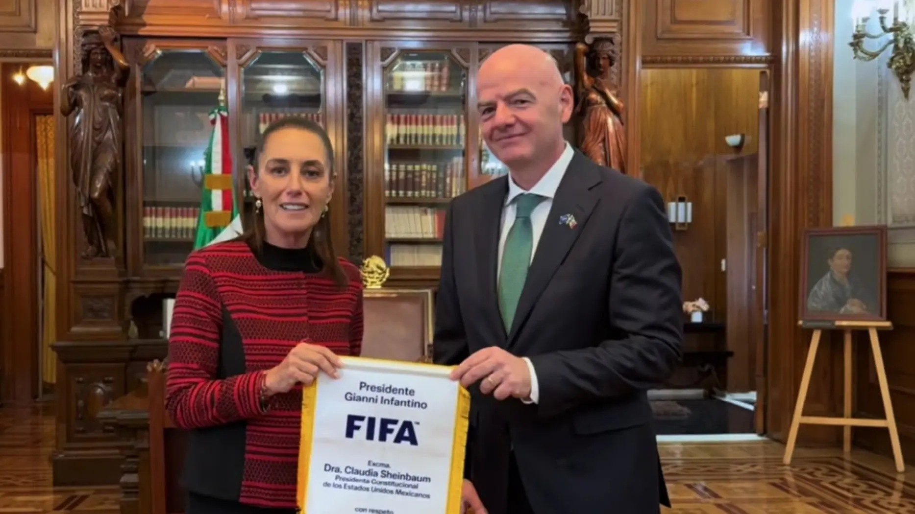La inauguración del mundial de futbol será histórica: Claudia Sheinbaum tras reunión con presidente de la FIFA, Gianni Infantino