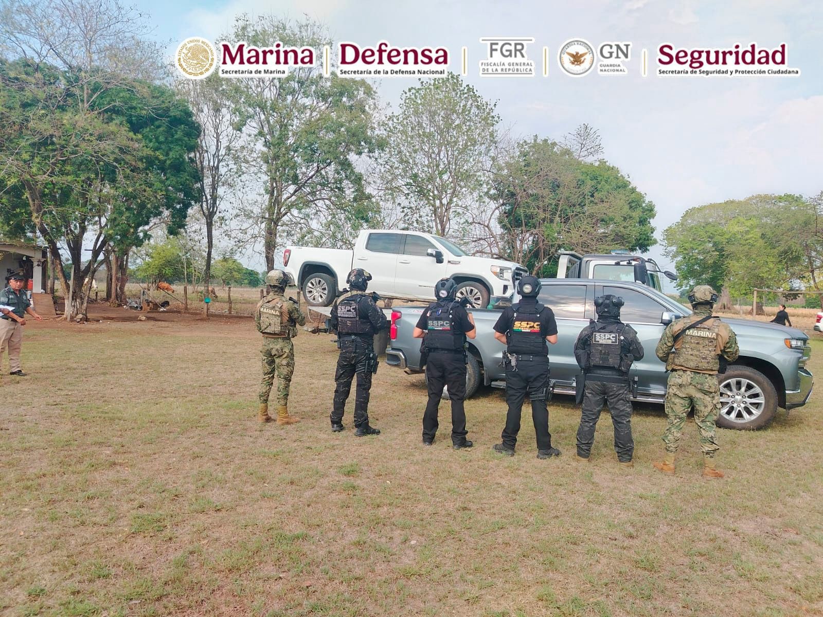 Golpes simultáneos al crimen en 13 estados; decomisan armas, droga y desmantelan operaciones del narco