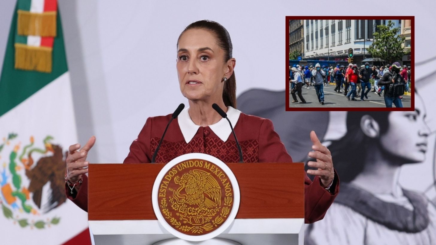 Sheinbaum ve “mucha provocación” en protestas de maestros mexicanos antes del Mundial