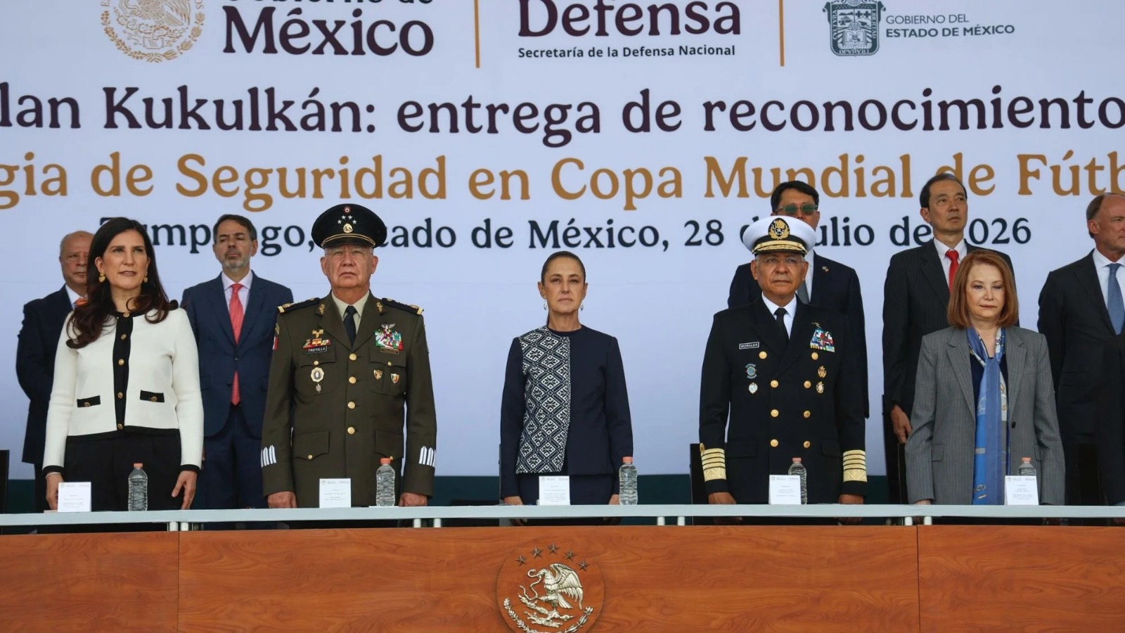 Sheinbaum entrega reconocimientos a personal del Plan Kukulkán por resultados durante el Mundial 2026