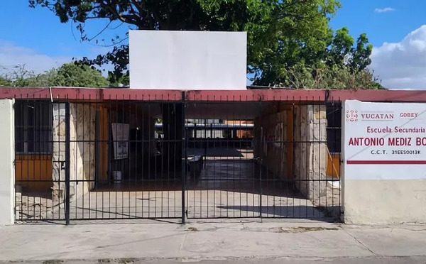 Refuerzan seguridad en secundaria de Mérida tras presunto mensaje intimidatorio