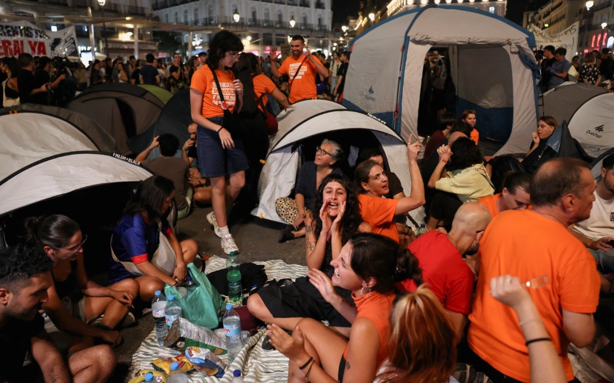 Protestan en España contra la crisis de vivienda