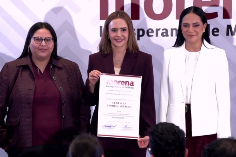 Clara Luz Flores asumirá coordinación de Morena en Nuevo León rumbo a 2027