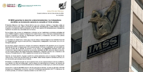 IMSS consultará aumento salarial entre sus trabajadores