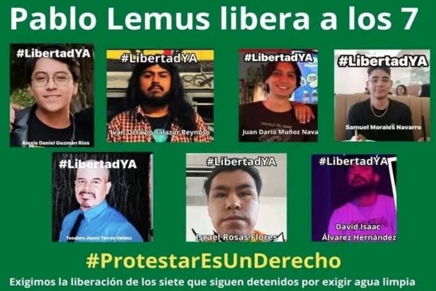 Trasladan a Puente Grande a siete detenidos por protesta del agua