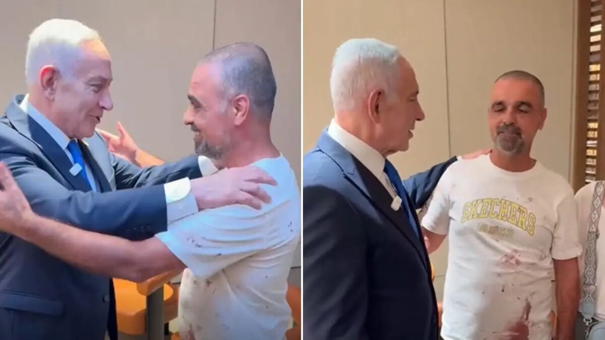 Netanyahu recibe a uno de los pasajeros israelíes que «estranguló» al copiloto del avión