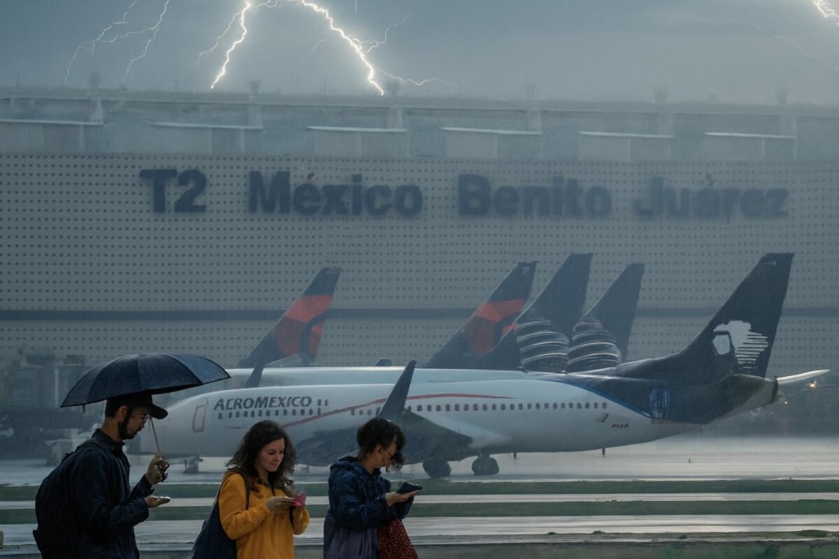 Lluvias podrían afectar vuelos en el AICM: prevén retrasos y cambios