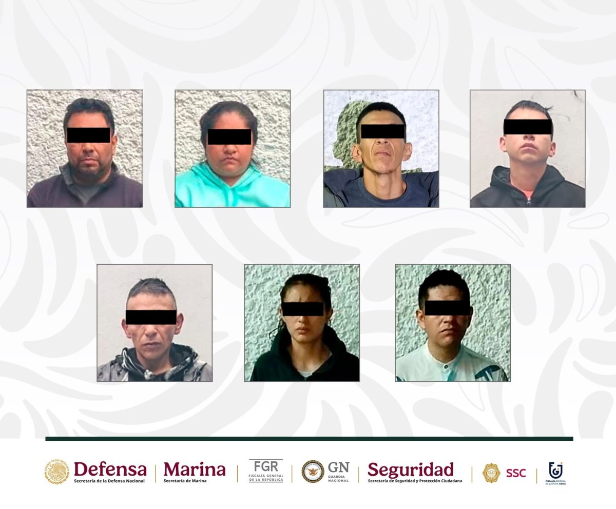 Siete detenidos tras siete cateos contra célula delictiva en CDMX