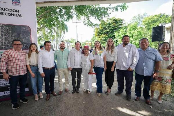 Inician obras de pavimentación en 11 calles de Conkal